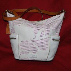 Beautiful off-white cutout Fossil Purse